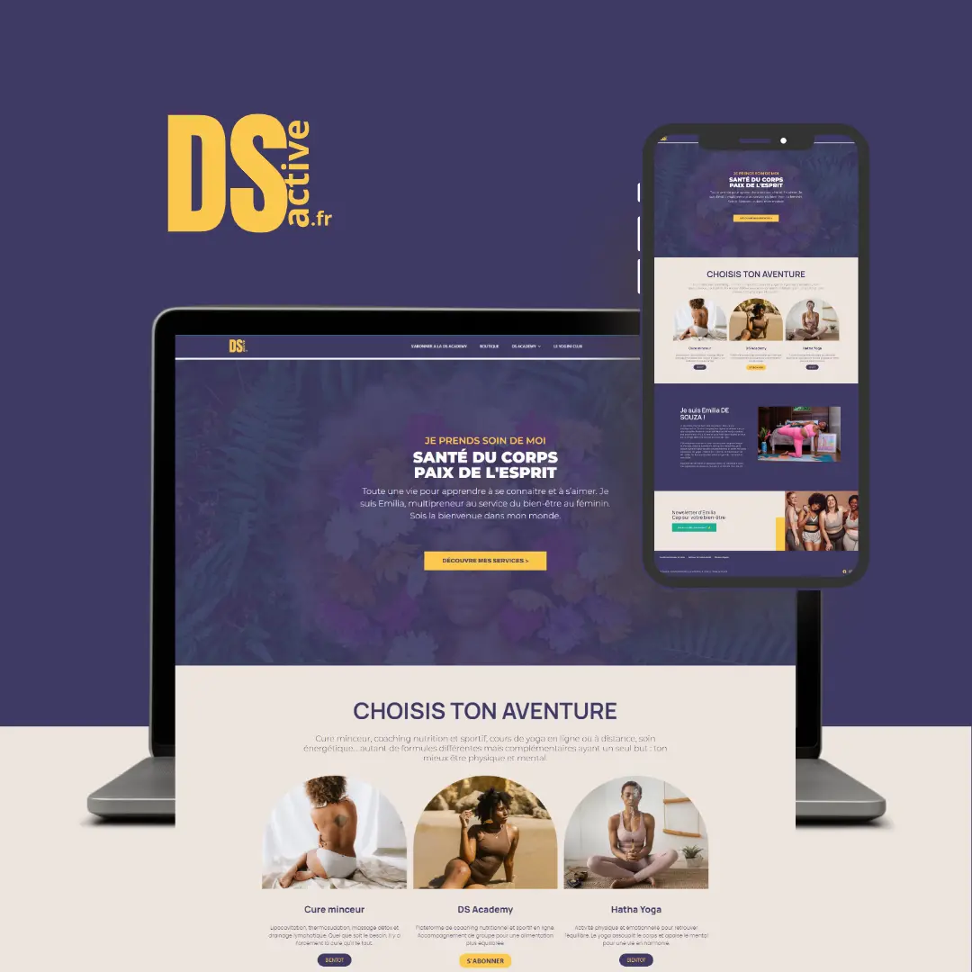 Création de sites internet wordpress – DS Active – Coach holistique - iDS WEB - Indira DECHESNE